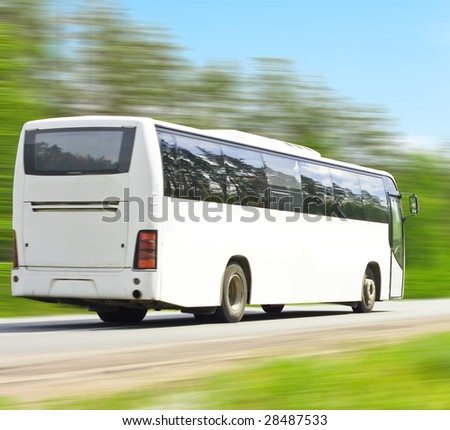 Bus riding fast