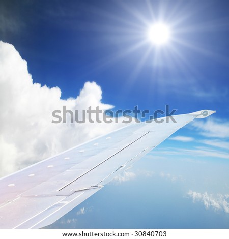 Sun falls onto your wing!