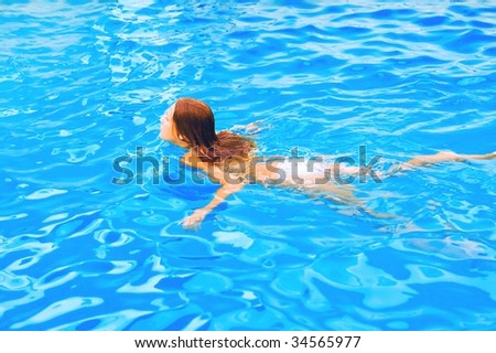 clipart swimming girl. stock photo : Girl swimming