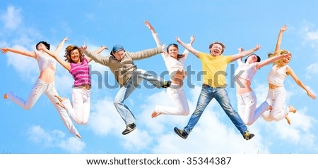 jumping people