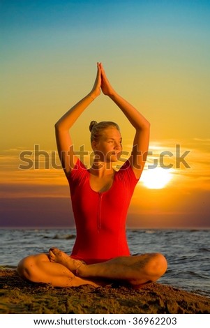 Yoga sunset