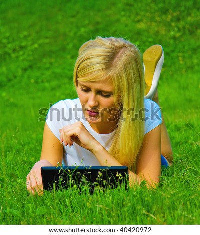 In a meadow with my laptop