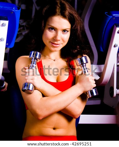 Gym workout woman