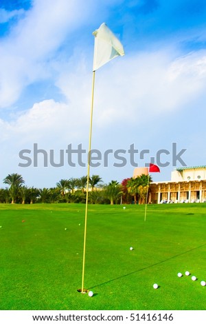 Waving Golf Flag