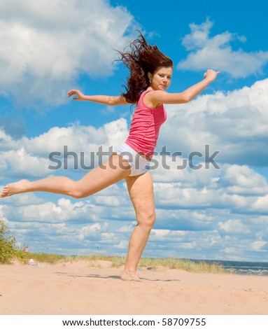 Active Girl on a beach