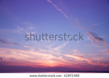 Deeply purple sunset
