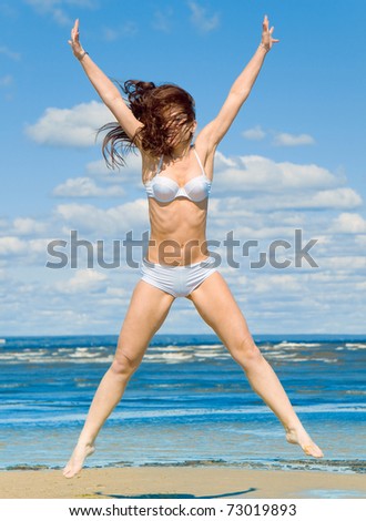 Model Joy Jumping