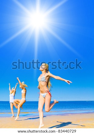 On a Beach Active Girls
