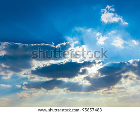 Divine Beauty Background of Blue Grand Skyscape