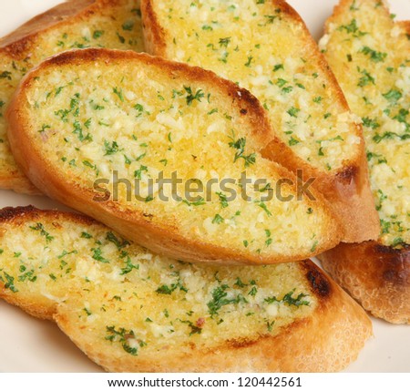 Garlic and herb bread.