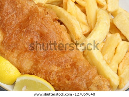 Fried fish and chips/
