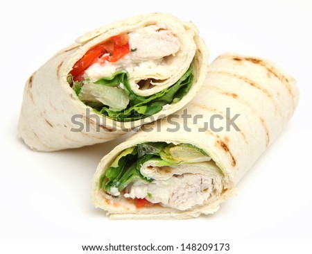 Chicken Fajita Wrap Sandwich.