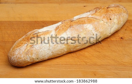 Pain de campagne longue, French artisan bread loaf.