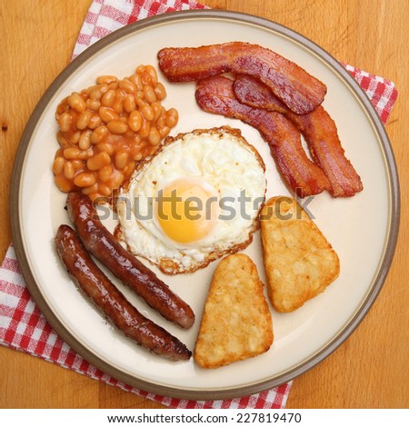 Full English cooked breakfast.