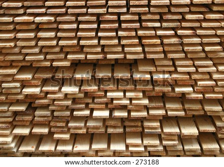 stock photo : Timber stacked for seasoning, suitable for background
