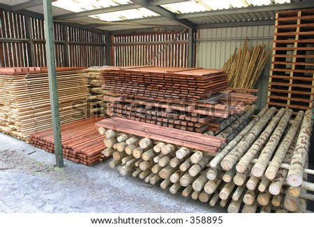 Timber Stacked for seasoning