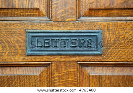 Letterbox on oak door