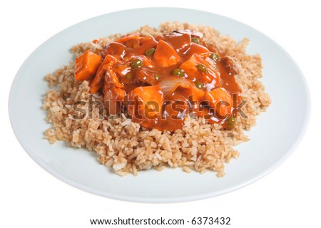 chicken curry rice. stock photo : Chinese chicken