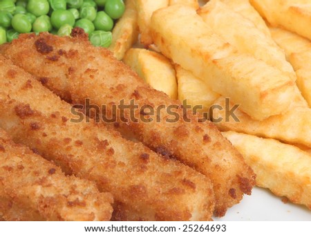 Fish And Chips Clip Art. Clipart Fish Fingers. stock