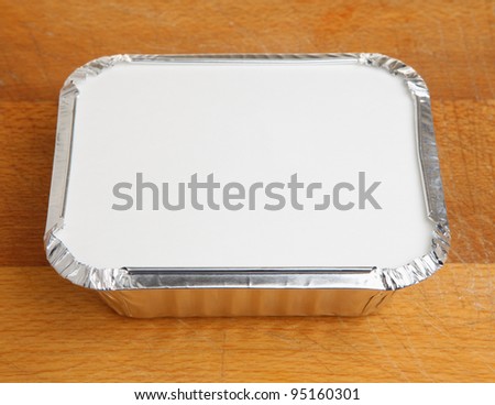 Chinese takeaway food in foil tray