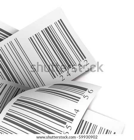 barcodes stickers over a white background