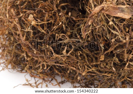 Tobacco leaves were dried, cut into small strips called line tobacco.