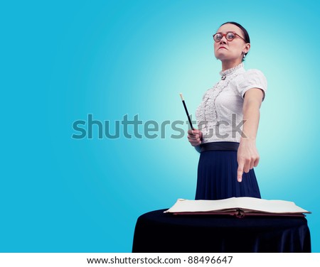 Angry Teacher Pointing