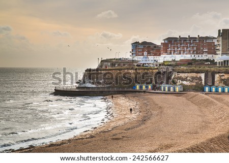 BROADSTAIRS, UK - JAN 7, 2015. Broadstairs is a coastal town on the Isle of Thanet in Kent. It is known as the \