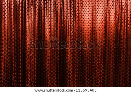 part of closed curtain with folds