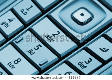 The mobile phone keypad closeup