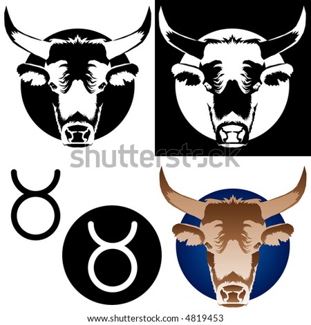 Raster version of Taurus zodiac sign (also available as a vector in my gallery)