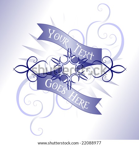 stock vector : Winter banner in tattoo style - text easily removed
