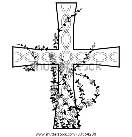 celtic crosses tattoos. stock vector : Celtic cross