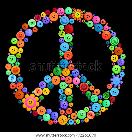 colored peace sign