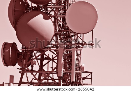 Communications Tower Red Duo Tone