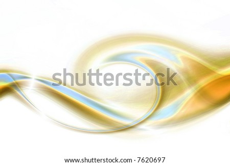 Abstract Golden Wave Blur