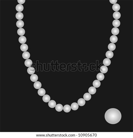 Vector Pearl Necklace - 10905670 : Shutterstock