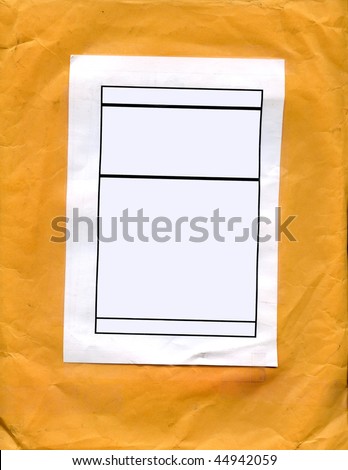 Real Business Envelope With White Shipping Label