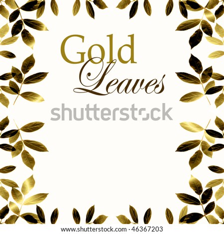 Gold Leaves Border