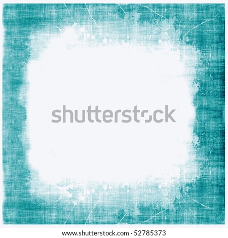Grunge Blue Border Frame With Copy Space