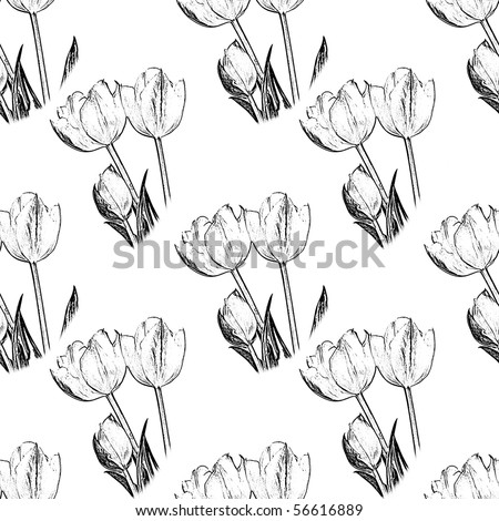 stock photo Seamless Flower Sketch Source Is From Original Photo In My