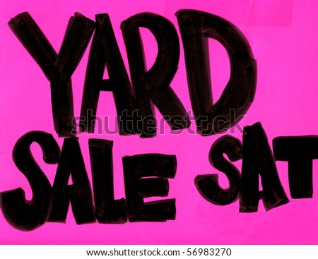 Real Yard Sale Sign