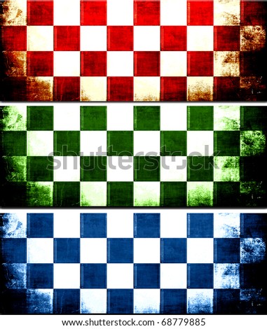 checkerboard banner