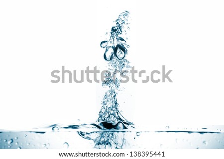splash of water isolated on white