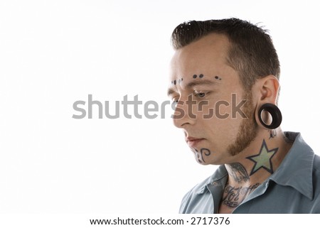 piercing. portrait. profile piercing. portrait. profile