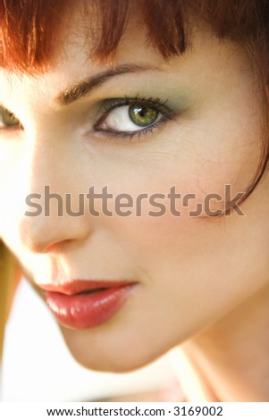Close up portrait of attractive Caucasian woman in Maui, Hawaii, USA.