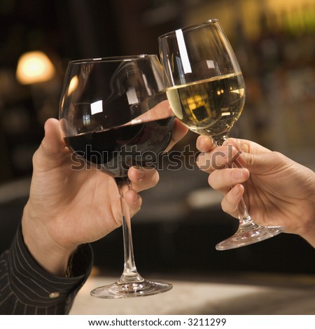 Wine Glasses Toasting