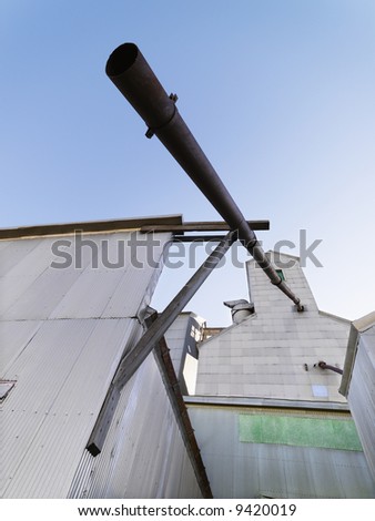 Low angle of grain elevator.