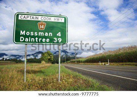 Scenic Captain Cook Highway 14 in Australia.