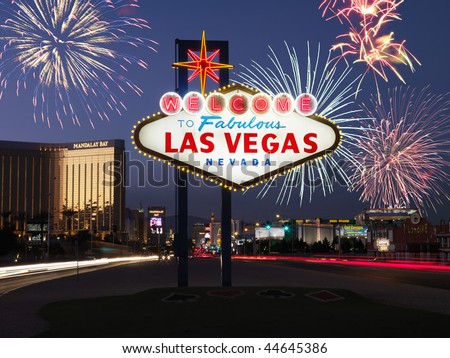 welcome to fabulous las vegas sign at night. Fabulous Las Vegas Nevada